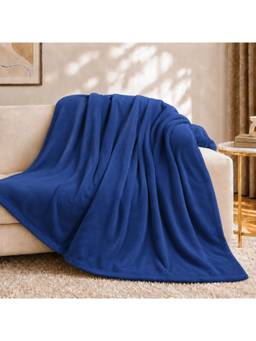 Cortina - Blue 3D Solid Fur Soft Warm Double Size Blanket