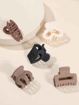 Hair Drama Co. - Women Multi-Color Mini Claw Clips (Pack of 5)