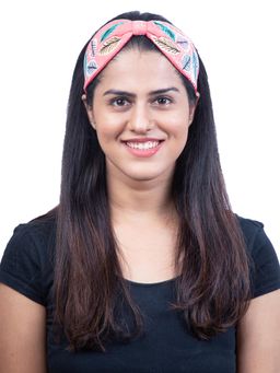 Deebaco - Women Pink Embroidered Hairband