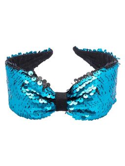 Deebaco - Women Blue Sequined Embellished Hairband