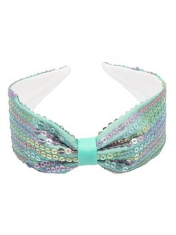 Deebaco - Women Green Sequinned Chill Wrap Hairband