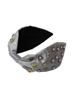 Deebaco - Women Grey Pearl Sequined Hairband