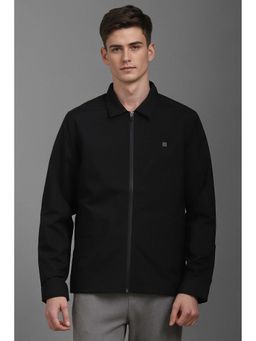 Louis Philippe - Men Casual Black Solid Jacket