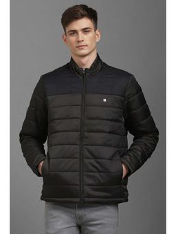 Louis Philippe - Men Casual Black Solid Jacket