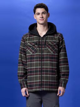 Pepe Jeans - Green Check Full Sleeves Shacket