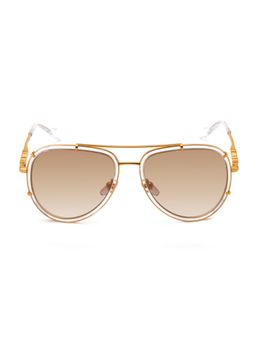 Just Cavalli - Sunglasses For Unisex Light Gold Metal Frame Brown Gradient Lens (One Size)
