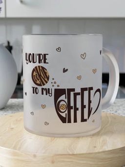 Indigifts - You Are To My Coffee Quotes Printed White Frost Mug, Valentine Gifts, Love Gift
