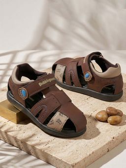 Bubblegummers - Boys Brown Closed Toe Casual Sandals