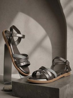 Bubblegummers - Girls Silver Sandals with Stylish Straps