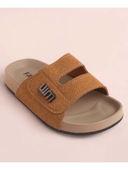 KIDLINGSS - Kids Solid Suede Sandals- Brown