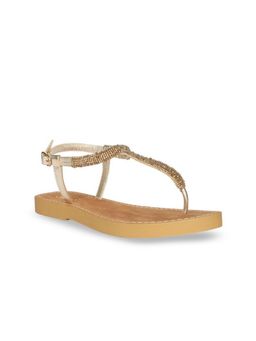 Saint G - Women Gold Leather Sandals