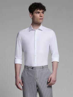 Jack & Jones - Mens Cotton White Slim Fit Shirt