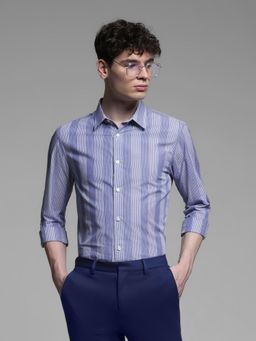 Jack & Jones - Mens Blue Stripes Slim Fit Shirt