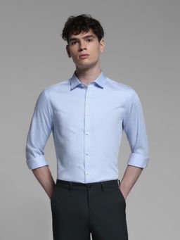 Jack & Jones - Mens Cotton Blue Stripes Slim Fit Shirt
