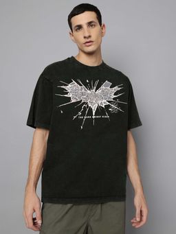 Free Authority - Green Batman Oversized Printed Graphic Cotton T-Shirt for Men