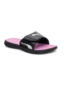 Puma - Royalcat Comfort Womens Black & Purple Sliders