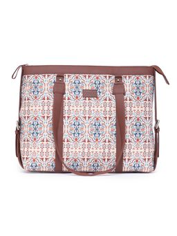 Zouk - Women Multicolor Floral Printed Office Shoulder Laptop Bag
