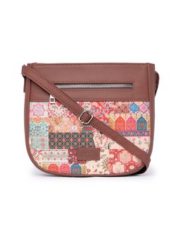 Zouk - Women Multicolor Abstract Printed Sling Bag