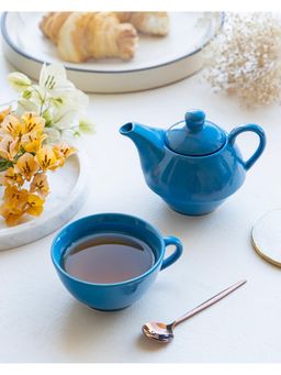 Claymistry - Tea-Time Transformer Turquoise Kettle