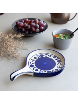 Claymistry - Royal Service Handled Blue Platter