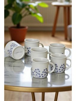 Claymistry - Bluebell Brew White Mugs (Pack of 6)