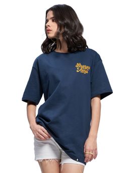 The Souled Store - Official Stranger Things Navy Blue California 86 Boyfriend T-shirt