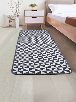 Saral Home - Cotton Jacquard Multi Purpose Runner-Grey-45X120 Cm