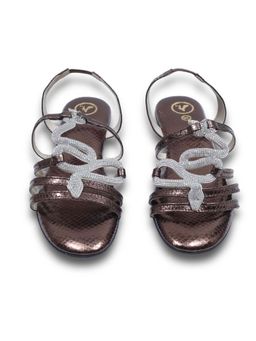 Sana K Luxurious Footwear - Brown Zig Zag Open Toe Heel Sandals