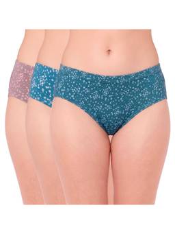 Juliet - Cotton Hipster Premium Full Coverage Stretchable Fabric Panties (Pack of 3)