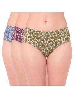 Juliet - Cotton Hipster Premium Full Coverage Stretchable Fabric Panties (Pack of 3)