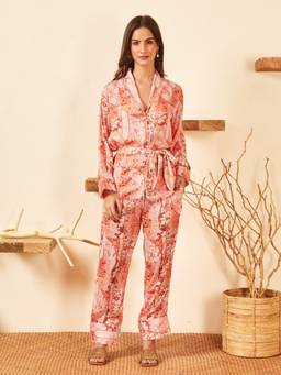 Dusk Attire - Elodie Shirt With Pyjama & Belt