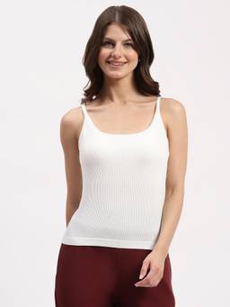 Global Republic - Nylon Spandex Solid Slip For Women (Off White)