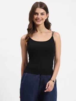 Global Republic - Modal Nylon Solid Slip For Women (Black)