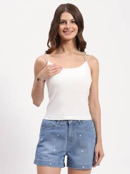 Global Republic - Modal Nylon Solid Slip For Women (White)