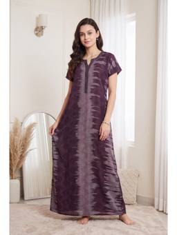 JULIANA DREAM - Womens Printed Short Sleeve Long Night Gown size