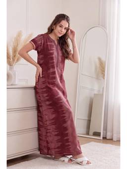 JULIANA DREAM - Womens Printed Long Night Gown Size