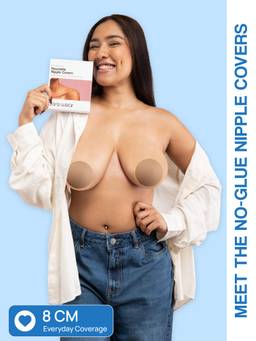 bare wear - Non-Adhesive Reusable Silicone Nipple Covers Brown