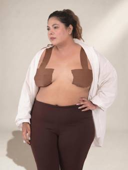 Velomora - Boob Tape - Medical Bio Glue, Waterproof Lift for Backless Outfits Brown