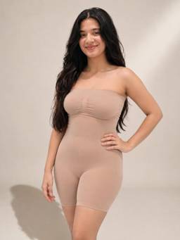 Velomora - All-In-One Tummy Control Shapewear Bodysuit Invisible Beige