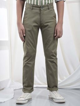 CRIMSOUNE CLUB - Boy's Olive Trousers