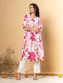 Readiprint - A Line Style Cotton Flex Pink Kurta with Pant (Set of 2)
