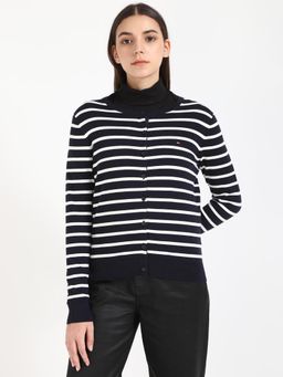 Tommy Hilfiger - Women Blue Stripes Sweater