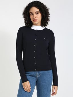 Tommy Hilfiger - Women Blue Solid Sweater