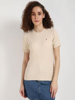 Tommy Hilfiger - Women Beige Color Sweater