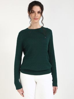 Tommy Hilfiger - Women Green Color Sweater
