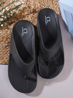 Carlton London - Solid Black Flipflops