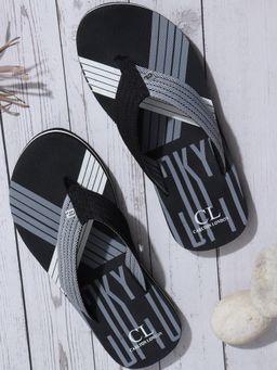 Carlton London - Printed Black Flipflops