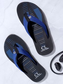 Carlton London - Printed Navy Blue Flipflops