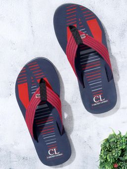 Carlton London - Printed Red Flipflops