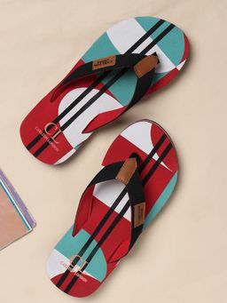 Carlton London - Colorblock Red Flipflops